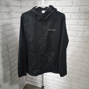 Columbia Ladies Size Small Black Lightweight Full Zip Hooded Jacket